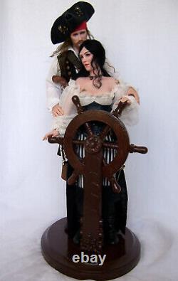 OOAK Pirate Fantasy Sculpture by Phyllis Morrow of Pgm Sculpting