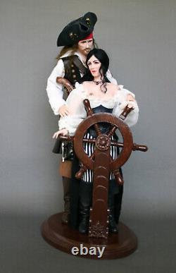 OOAK Pirate Fantasy Sculpture by Phyllis Morrow of Pgm Sculpting