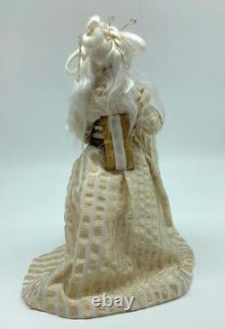 OOAK Polymer Clay Art Doll, White Geisha by Cindi Cannon