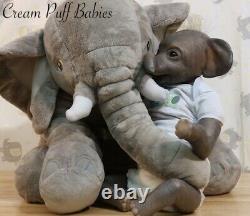 OOAK REBORN BABY ELEPHANT DOLL BABETTE BY MELISSA McCRORY DUMBO REBORN DOLLS