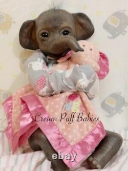 OOAK REBORN BABY ELEPHANT DOLL BABETTE BY MELISSA McCRORY DUMBO REBORN DOLLS