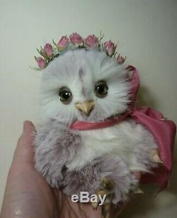 OOAK Rose owlet 6,2`` (16cm) by Irina Salimzyanova