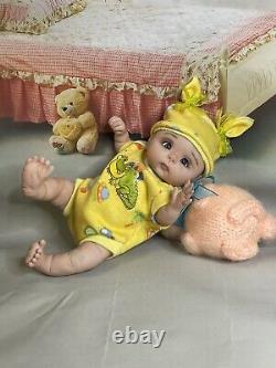 OOAK art doll, Baby-Girl 7-inch Polymer clay by Svetlana