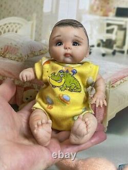 OOAK art doll, Baby-Girl 7-inch Polymer clay by Svetlana