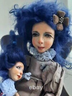 OOAK artist Doll Blue Happiness