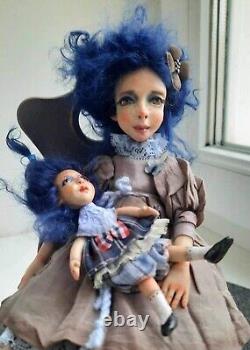 OOAK artist Doll Blue Happiness