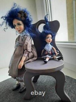 OOAK artist Doll Blue Happiness