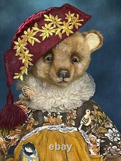 OOAK artist bear Barny by Ksenas Teddi 16.5'' New Fake Fur