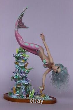 OOAK doll mermaid Kaia, polymer clay sculpture by Diana Genova