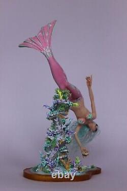 OOAK doll mermaid Kaia, polymer clay sculpture by Diana Genova