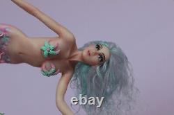 OOAK doll mermaid Kaia, polymer clay sculpture by Diana Genova