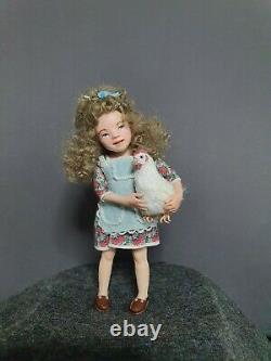 OOAK dollhouse doll 112, miniature, artist doll, handmade