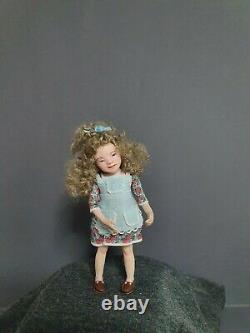 OOAK dollhouse doll 112, miniature, artist doll, handmade