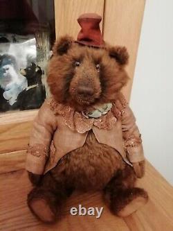 One of a kind artist teddy bears Sir Alfred by Nataliia Nikitina