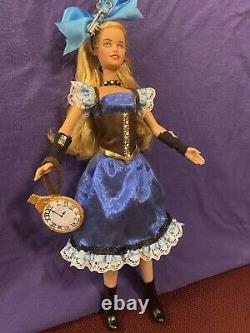 Ooak Alice in Wonderland Steampunk style Doll Custom Repaint Handmade Collector