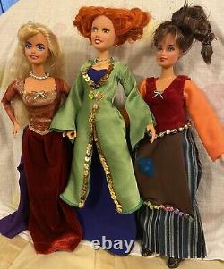 Ooak Hocus Pocus barbie Dolls Set Custom Repaint Handmade Collector Art Witches