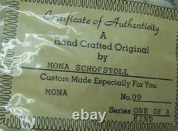 Ooak Mona Schofstoll Doll Mona Hand Crafted Artist Original Femo Polymer New