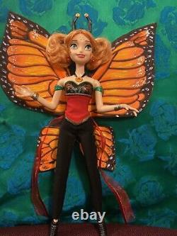 Ooak Monarch butterfly doll Custom Repaint Handmade Collector Art Queen Goddess