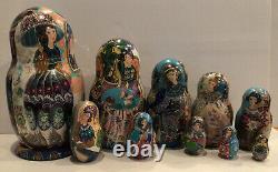 Ooak Russian 10 Nest. Doll Concert For A Lady By S Goryachy Collectors 97