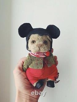 Ooak artist handmade teddy bear Mickey Ears Cat