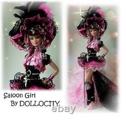 Ooak barbie as Saloon girl. Western ooak collector fantasy doll by Dollocity