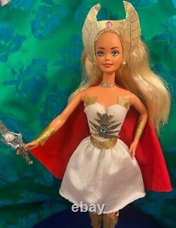 Ooak barbie doll As She-Ra Custom Repaint Handmade Collect Fantasy Hero Fanart