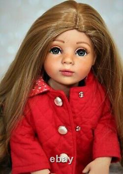Ooak custom Gotz doll artist hand painted doll blue eyes freckles