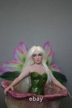 Ooak sculpture Tea Cup Fairy, Fae By Phyllis Morrow(Pgm Sculpting)