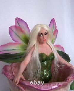 Ooak sculpture Tea Cup Fairy, Fae By Phyllis Morrow(Pgm Sculpting)