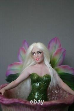 Ooak sculpture Tea Cup Fairy, Fae By Phyllis Morrow(Pgm Sculpting)