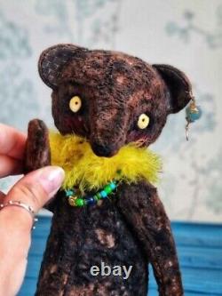 Ooak teddy bear artist bears Rodrigo the Stunning BURLESQUE DRAMA QUEEN