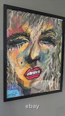 Original Art Acrylic Abstract Painting signed by artist Wall Decor OOAK 14x18