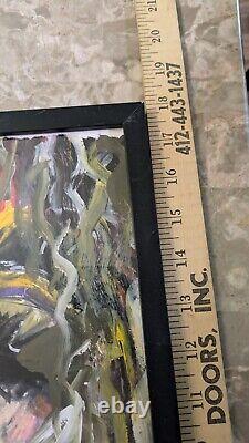 Original Art Acrylic Abstract Painting signed by artist Wall Decor OOAK 14x18