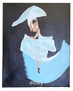 Original Dancer Handmade Acrylic Painting Set Canvas Signed by Artist OOAK 20x16