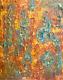 Original Painting On Canvas Abstract Acrylic Crackled Art Signed Coa 20x16