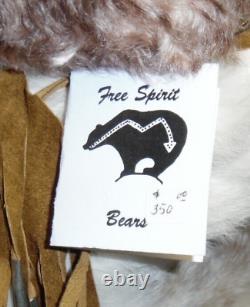 Pat Lyons Free Spirit Bears Indian Jointed Teddy Bear Painted Pony -OOAK