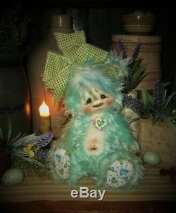 Patti's Ratties 10 Bear Cub Heart Cub OOAK Gift Rabbit Doll Artist Sikes