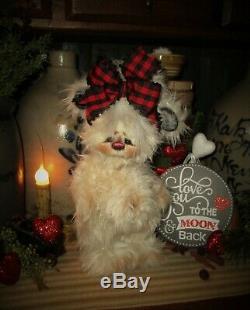 Patti's Ratties 10 Bear Moonbeam Moon Valentine OOAK Gift Doll Artist Sikes