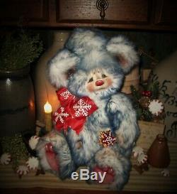 Patti's Ratties 14 Winter Bear Snowflake Christmas OOAK Gift Doll Artist Sikes