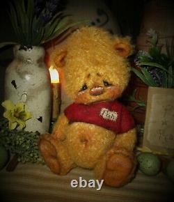 Patti's Ratties 6 Pooh Teddy Bear Spring OOAK Gift Doll Artist Sikes