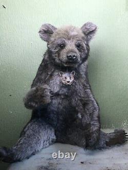 Pawtrait Bears OOAK Realistic Taupe Bear, George Designed by Brigitte Smith