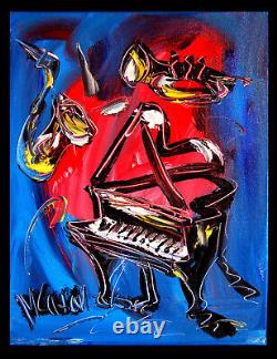 Piano Music Art Mark Kazav Original Oil Painting Abstract Mi9rn55