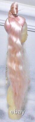Popovy Sisters BJD MSD Anastasia Fashion Doll Wig OOAK Artist Made Pink Bun