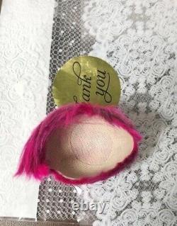Popovy Sisters BJD MSD Oli Królik Short Pink Pixie Wig OOAK Artist Made