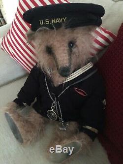 Portobello Bears 1/1. 23 Inches Tall. By Amy Goodrich. Mohair. Out To Sea. MOHAIR