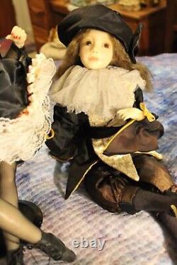 Precious Large Vintage Wax Doll Duo-OOAK-Excellent Condition-Please Read