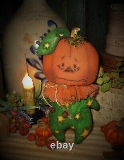 Primitive Patti's Ratties 8 Halloween Pumpkin Raggedy Ann Doll Artist Sikes