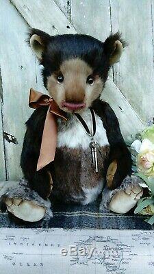 Pudding Coco and Clare Handmade Ooak collectors brown bear Artist Bear 21