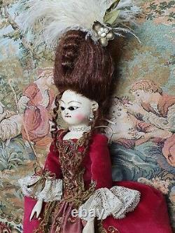 Queen Anne doll, wooden doll by D. Vistavna directly from the artist