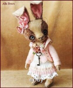 READY to SHIP Alla Bears artist bunny rabbit doll teddy OOAK Japan pet sweater